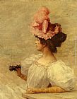 Frederick Hendrik Kaemmerer Famous Paintings - Woman With Opera Glasses